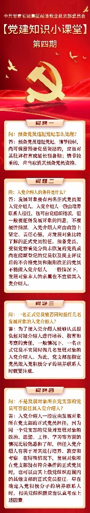 黨建知識(shí)小課堂第四期